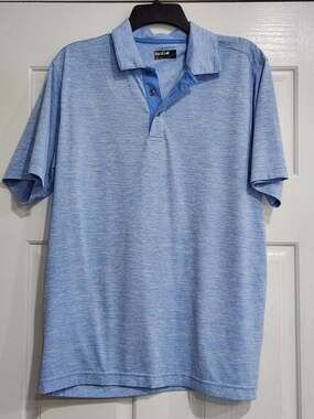 Bollé Men's Performance Golf Polo Shirt Blue Space Dye